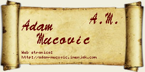 Adam Mucović vizit kartica